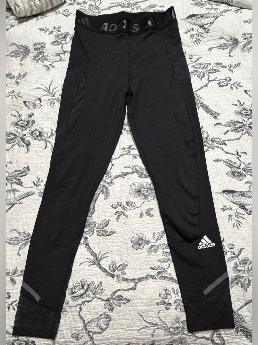 adidas Black Women's Athletic Leggings with Reflective Detail